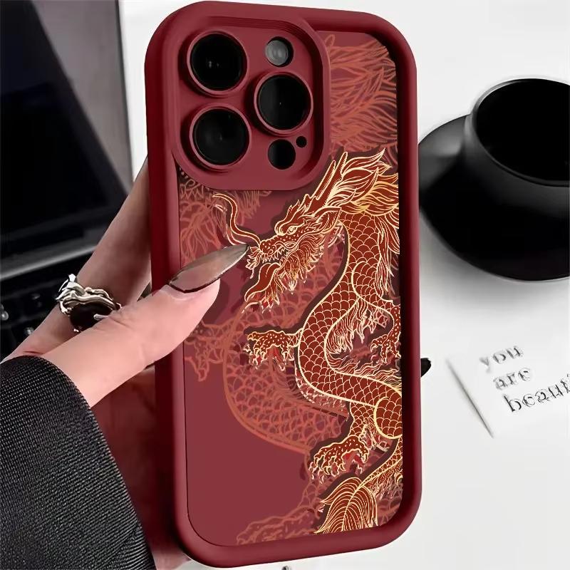 

Роскошный Модный Чехол для Телефона с Восточным Драконом для Samsung S25 S24 Ultra S23 Ultra S22 S21 S20 Plus Note 20 S24FE S23FE Силиконовая Крышка S23 5G