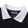 Fila Fusion Culture Minimalist Fashion Color Block Polo Short Sleeve Dress Women Dresses Black T11W432308FBK