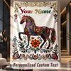 Horse (82) Theme Custom Tapestry Personalized Custom Name Text Wall Hanging Tapestry Home Decor Background Cloth