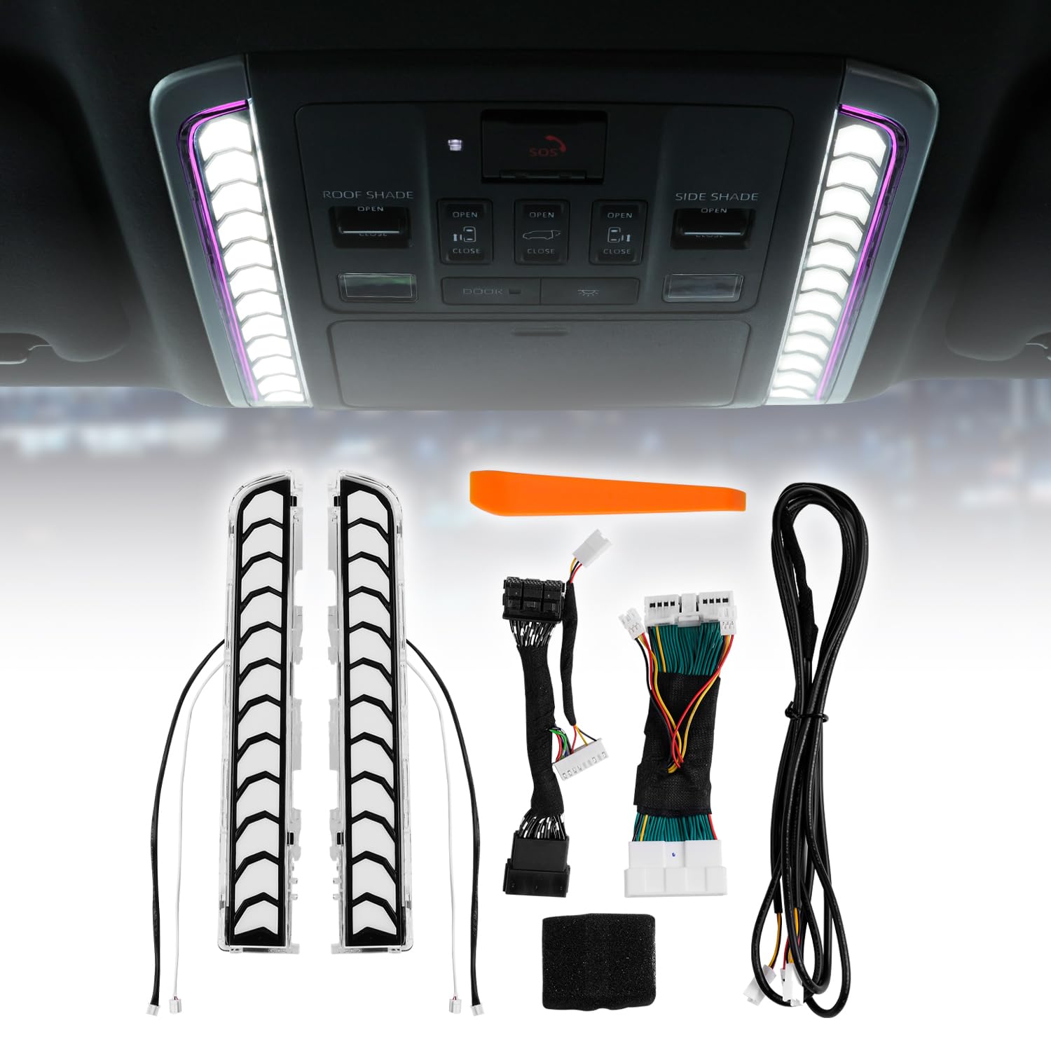 

Mixsuper LED Interior Light for ALPHARD VELLFIRE Illuminated Interior Light with 4 Levels of Memory Touch and High Brightness Custom Parts for Your белый