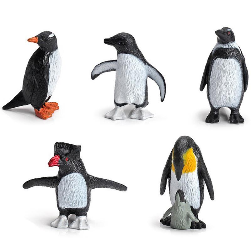 Realistic Arctic Animal Figurine Set With Polar Bear And Penguin For Desk Decoration