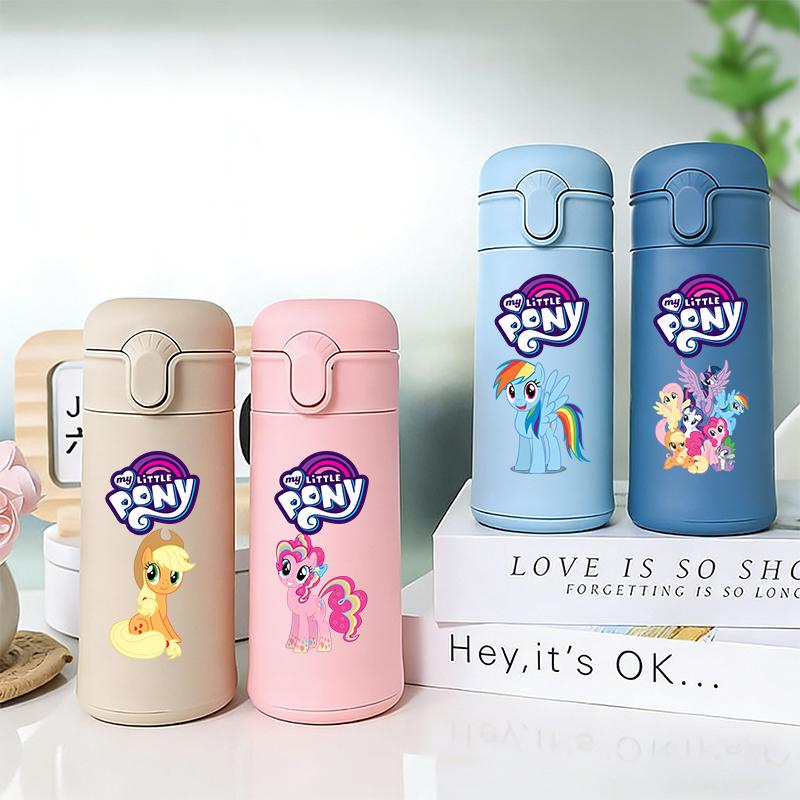 My Little Pony Water Bottles Kawaii Cartoon Print Glass Girl Outdoors Sports Large Capacity Cups Birthday Gift 400ml Kid Friendly Entertaining Fun