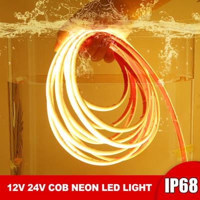 Bandă Neon COB Rezistentă la Apă IP68 12V 24V Luminozitate Ridicată 320 LED-uri/M Decor Casă Grădină 3000K 4000K 6000K Bandă Flexibilă Coardă Lumină LED