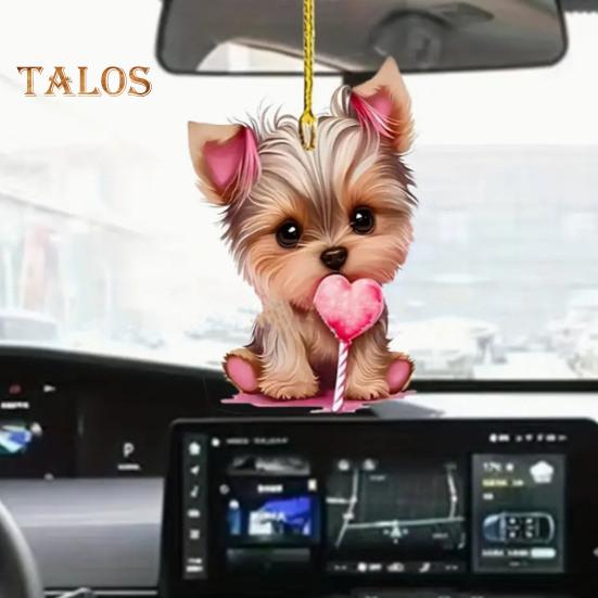 Pandantiv mașină Acrilic Câine balansoar Ușor Oglindă pentru mașină Atârnat Accesorii pentru interiorul mașinii Geantă de umăr Decorare ghiozdan Charm Cadou de Ziua Îndrăgostiților