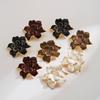 Cross Border Trendy Exaggerated Layered Style Oil Drip 3D Flower Earrings Vintage Hong Kong Style Ear Studs For Women