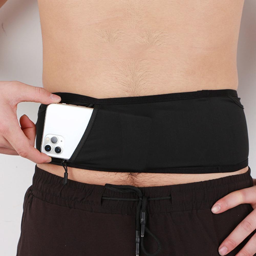 

Portable Running Belt Phone Bag Sports Phone Waist Bag Invisible Waist Bag Walking Running чёрный