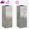 Solar LED Path Light 2 Pcs Silver Stainless Steel