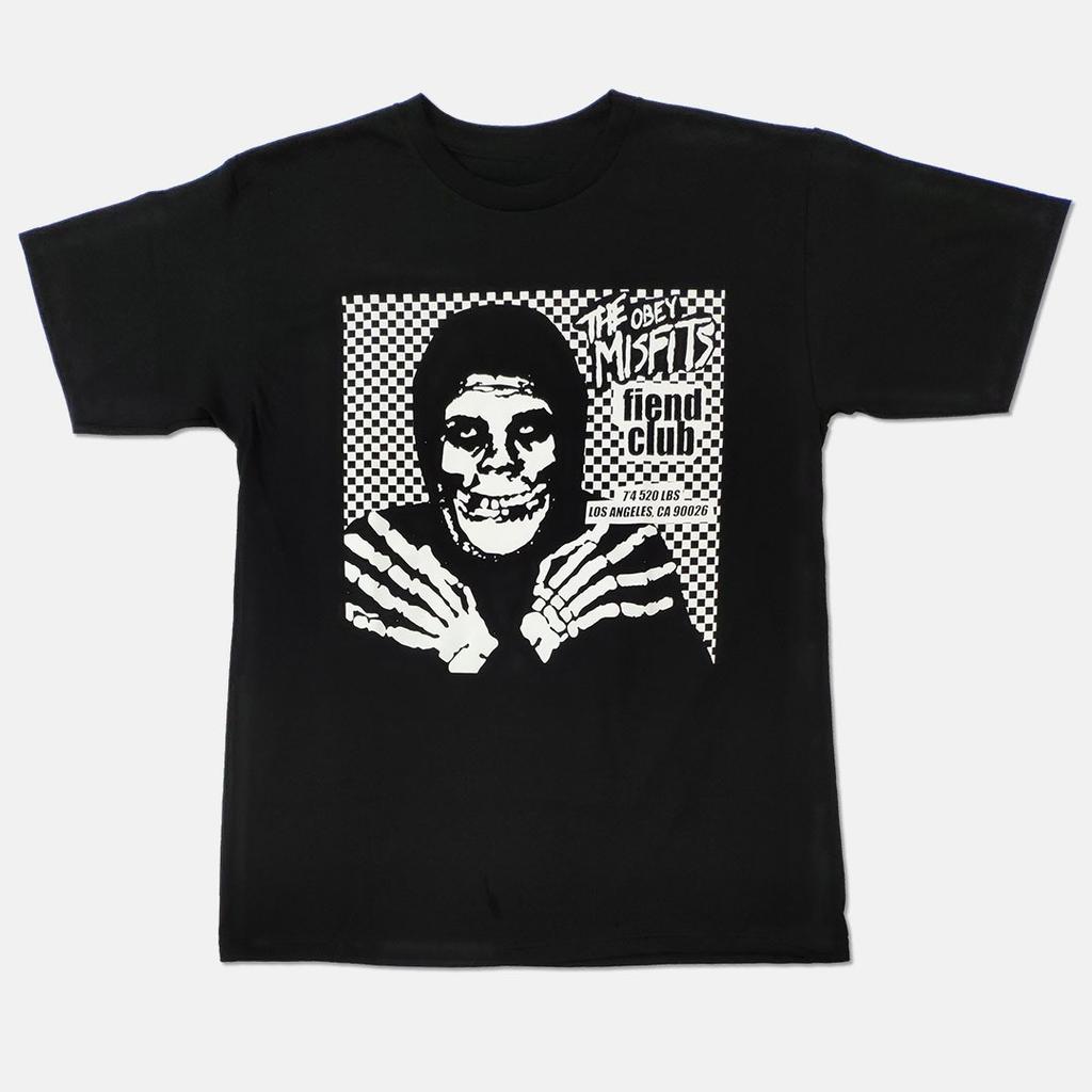 Misfits Fiend Club Tee Short Sleeve T-Shirt Couple with The Same Trendy Couple Outfit Breathable Sweat-absorbing Versatile