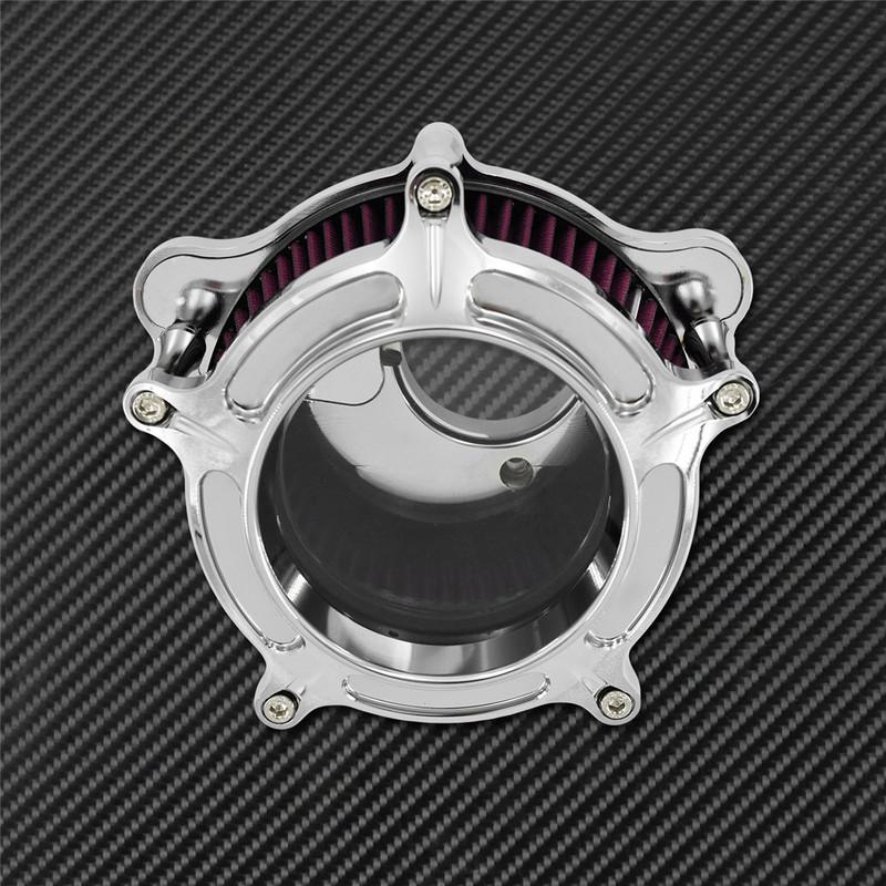 Motorcycle Air Filter Air Cleaner Kit CNC Intake System Chrome For Harley Sportster Dyna Softail Touring 883 1200 Electra Glide