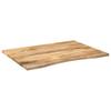 Vidaxl Blat Biurka, Z Wycięciem, 100X80X2,5 Cm, Surowe Drewno Mango