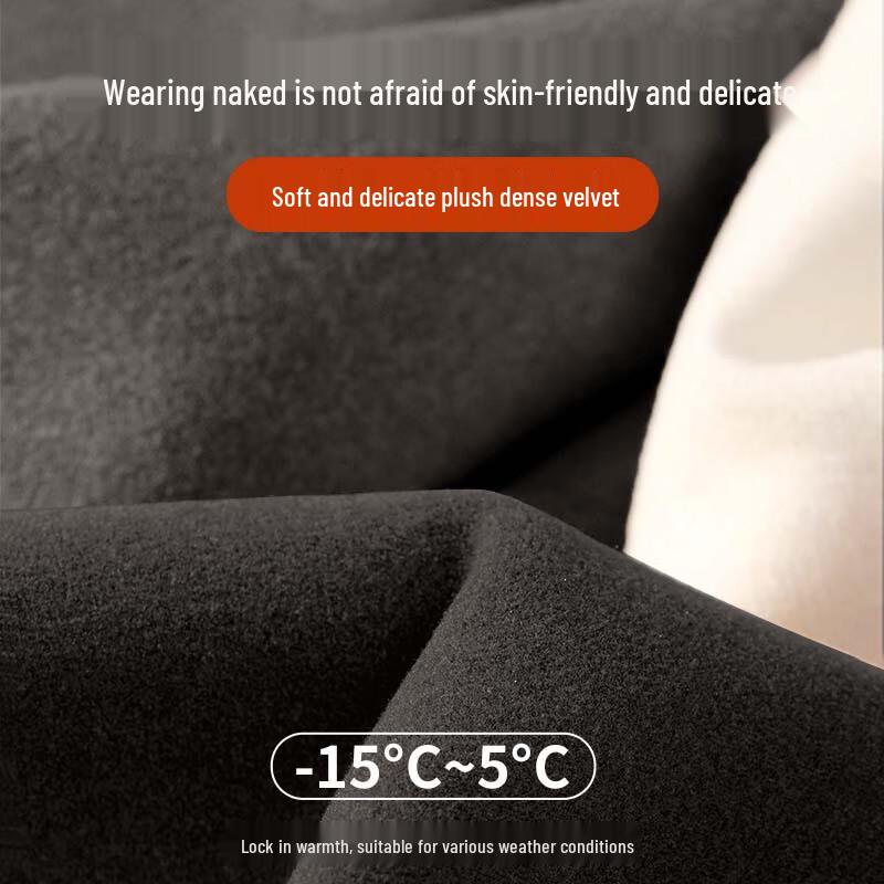 JEANSWEST LIFE Men's Fleece-Lined Long-Sleeve T-Shirt