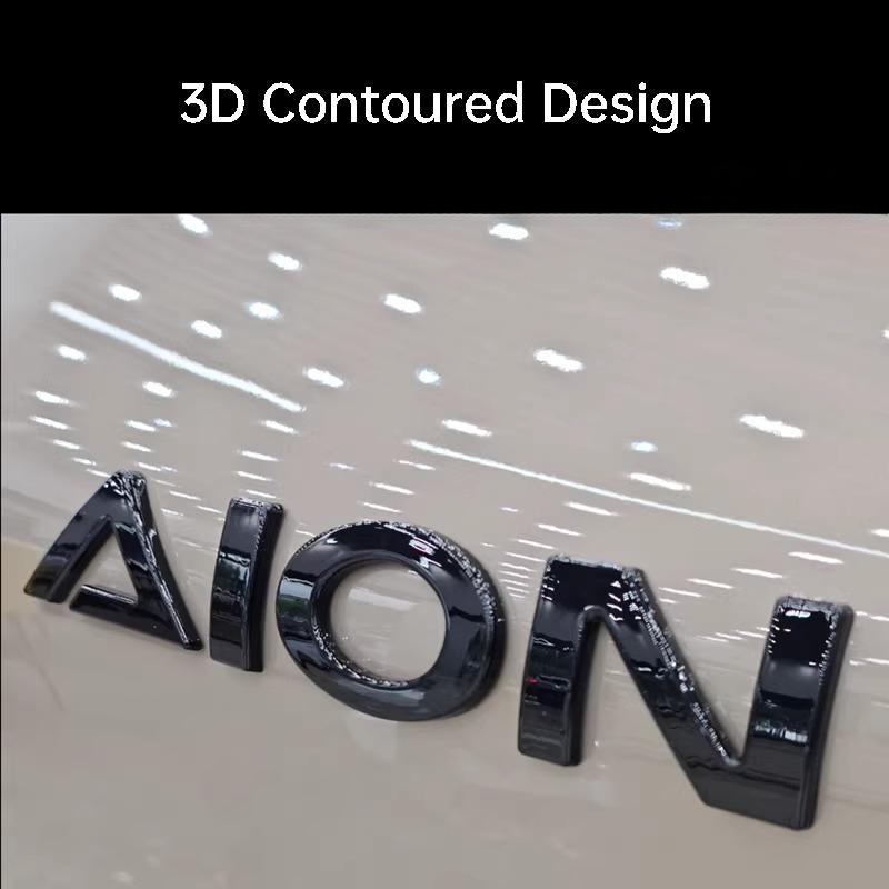 For GAC Aion V Tyrannosaurus Front Rear Letter Emblem Blackened Hood Trunk Badge Exterior Decoration Modification Accessories