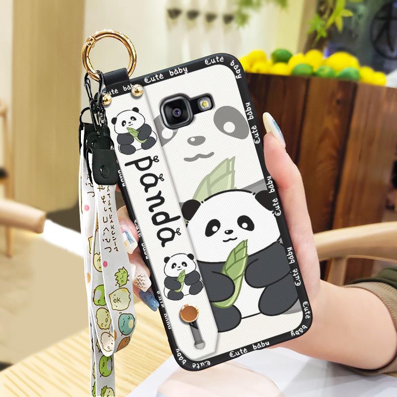 Shockproof Durable Phone Case For Samsung Galaxy A510/A5 2016/SM-A510F Wrist Strap Anti-dust Anti-knock Soft Case Ring