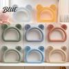 Portable Silicone Teether Bear Toy for Babies Soothing Sore Gums Baby Infants Chew Teething Toy Textured Ring 6-12 Months