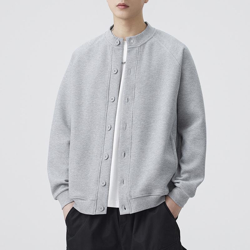 Anyang 2026 Autumn Men's Heavyweight Button Cardigan: Trendy, Loose, Casual Jacket