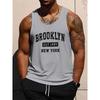 2025 New 3D Letter Printed Men's Tank Top Outdoor Sport Men's Fitness Tank Top Summer Everyday Fashion Men's Sleeveless T-shirt