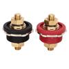 2PCS 3 8in Thru Panel Battery Terminal 250A Black Red Universal Battery Connector for RV Boat