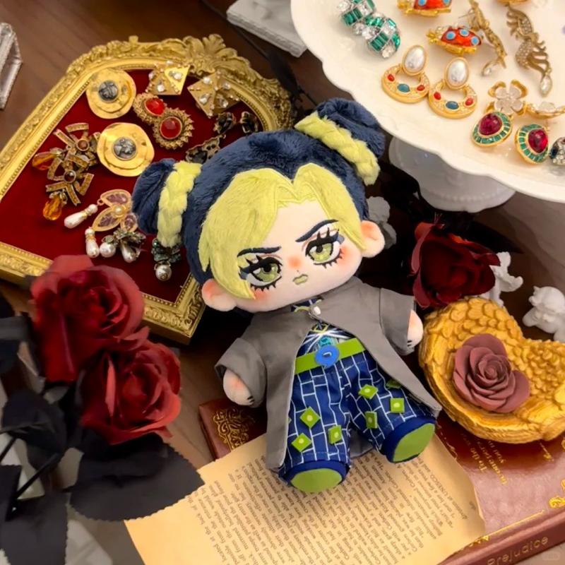 Stuffed 20cm Anime JoJo's Bizarre Adventure Jolyne Cujoh Plush Dress-up Cotton Doll Toy for Kid Plushies Cosplay Fan Collectible
