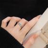 Personalized Color Enamel Drip Glaze Open Couple Ring, High-End Niche Design Pair Ring, Fashionable Simple Retro Ring