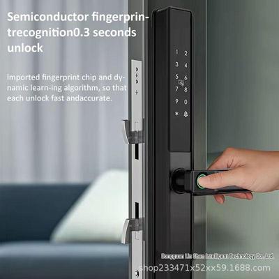 Waterproof Aluminum Alloy Fingerprint Lock for Double-Sided Glass Sliding Doors