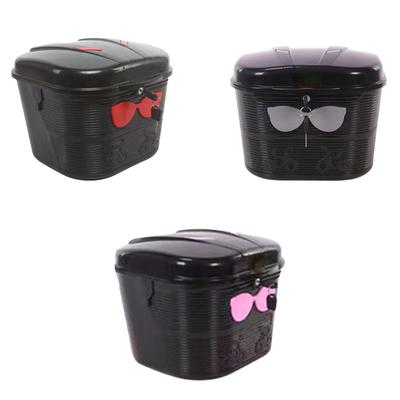 Electric Bike Basket Front Mounted Bicycle Basket Lock Design with Lid Water Resistant 10kg Heavy Duty Storage Box for Riding