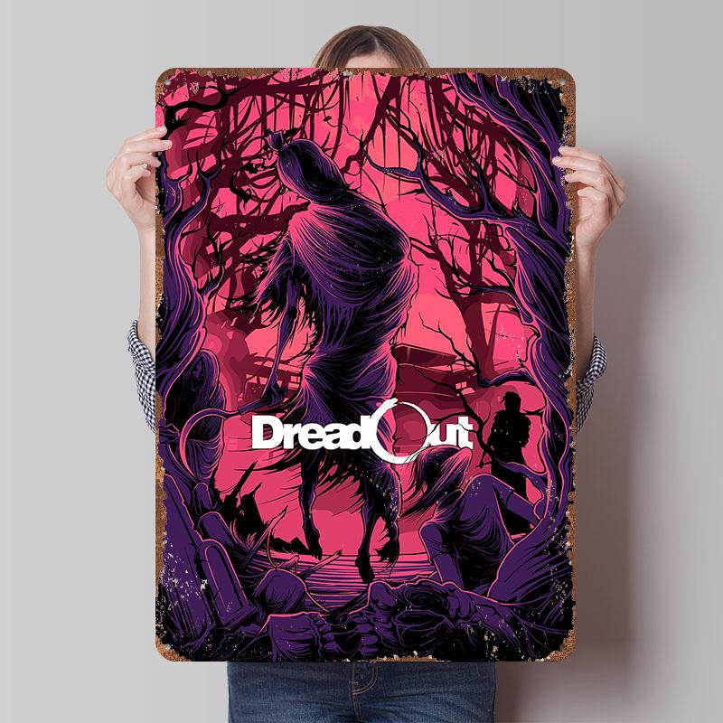 DreadOut Game Poster Customized Wall Art Vintage Metal Signs Retro Tin Plaque for Man Cave Modern Home Decoration Luxury Decor