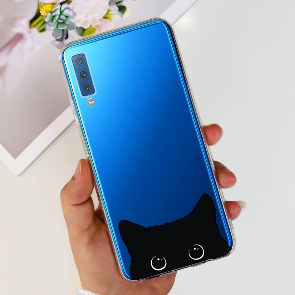 Silicone Cover For Samsung Galaxy A7 2018 Case A750 A750F Case Clear TPU Fashion Phone Case For Samsung A 7 2018 SM-A750F Fundas