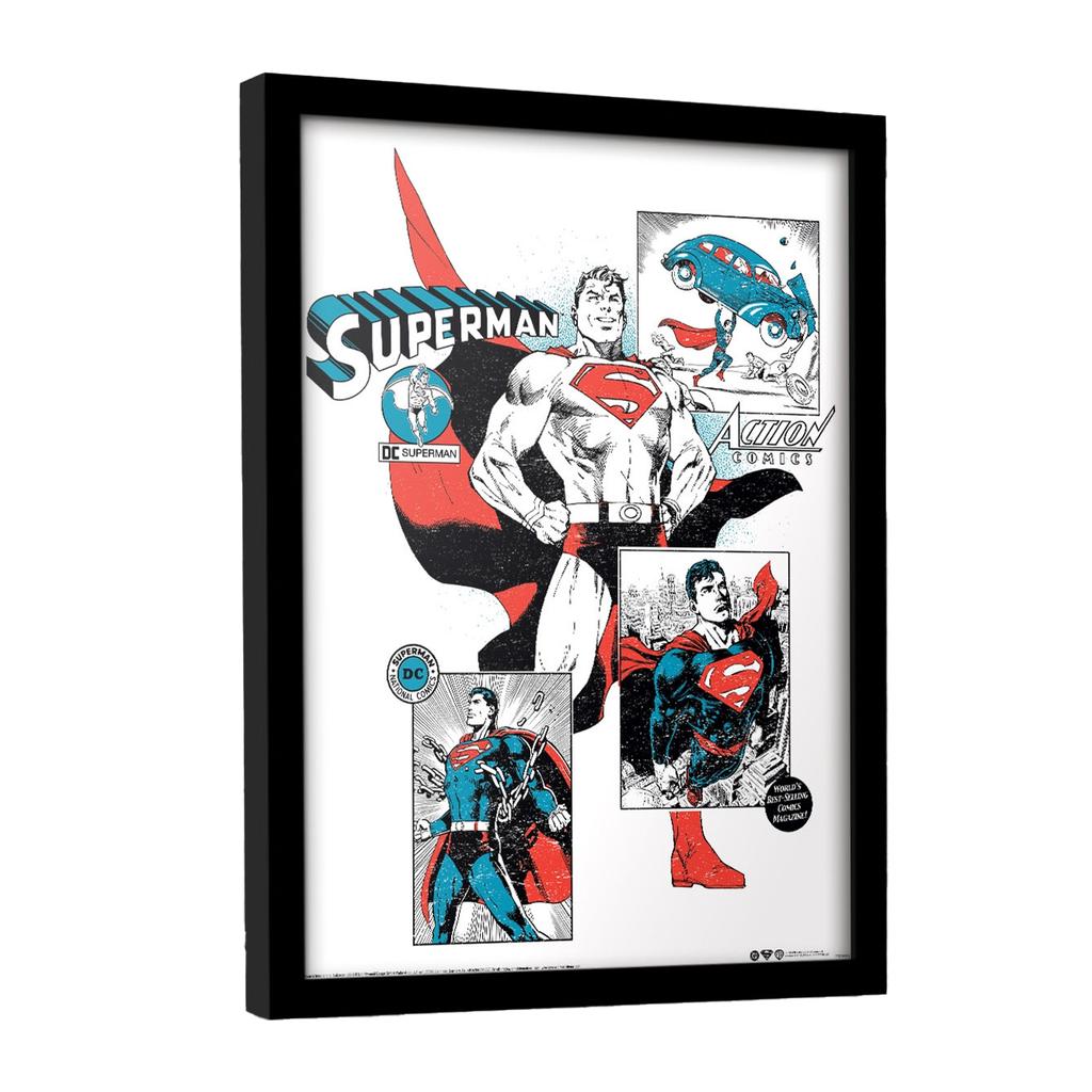 Superman Action Comics Framed Poster