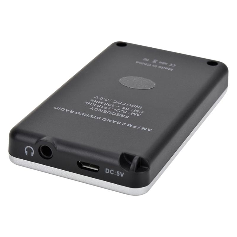 Portable Radio FM/AM Digital Portable Mini Receiver With Rechargeable Battery& Earphone Radio