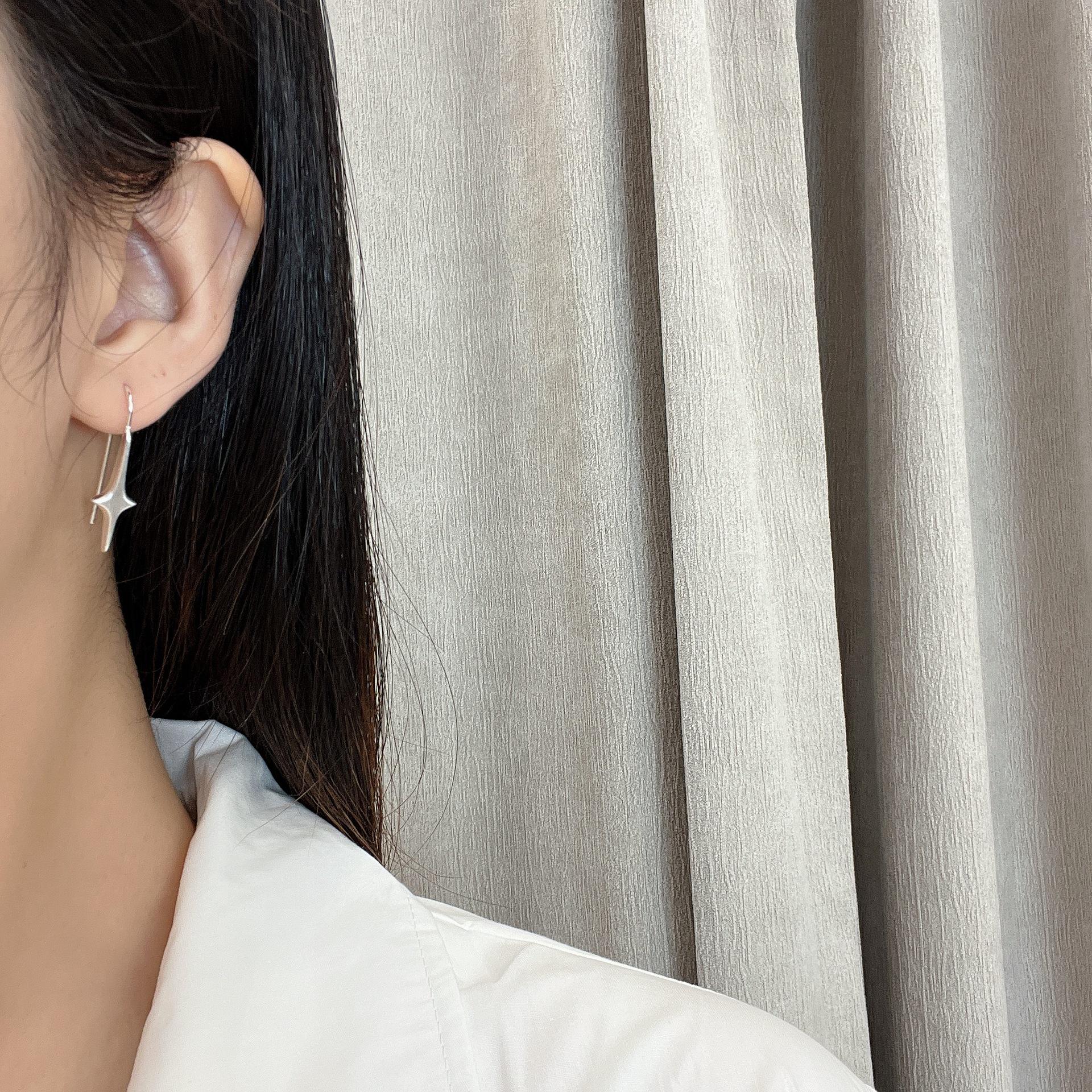 

Brushed Star Earrings: High-End, Luxurious, Unique Design for Fashionable Women