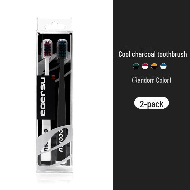 

Зубные щетки Chenk Bamboo Charcoal Soft Bristle — набор из 2 штук для пар, красочный дизайн для мужчин и женщин.