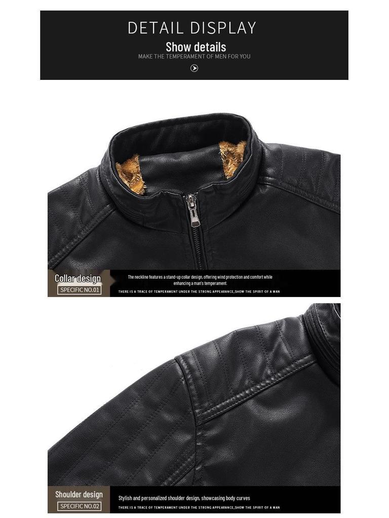 Men's European PU Leather Jacket 2188