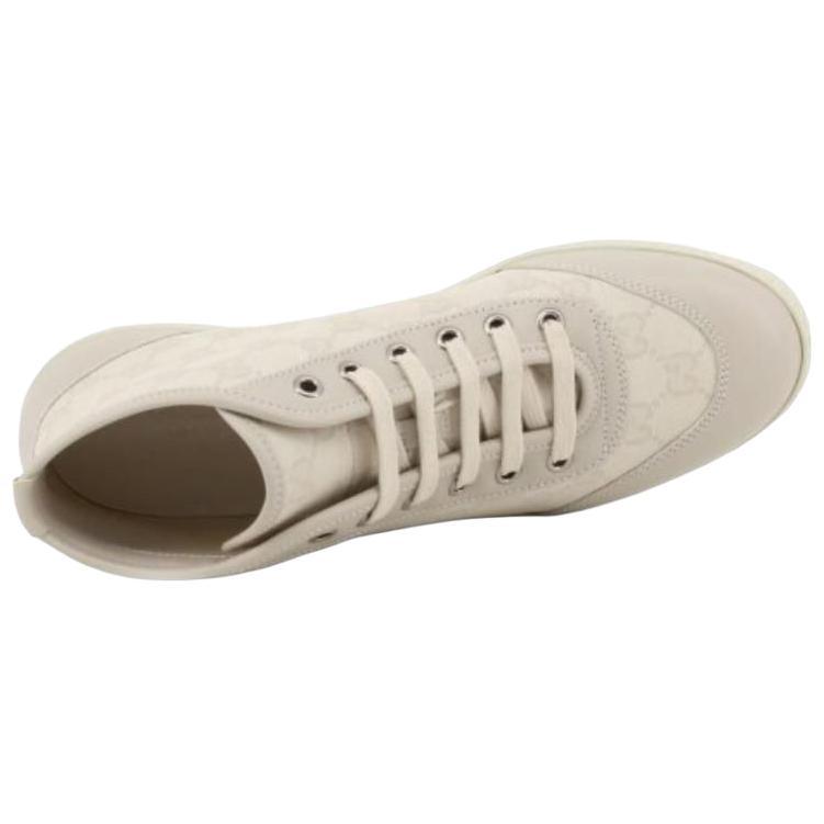 Gucci Womens GG High 'Logo Print - White' (women's sizes) White Canvas Shoes 426186 FV590 9073