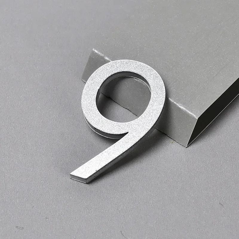 0-9 Ziffern Hausnummer Aufkleber 3D Selbstklebend Türschild Außen Briefkasten Hotel Apartment Zimmer Adressschild Heimdeko