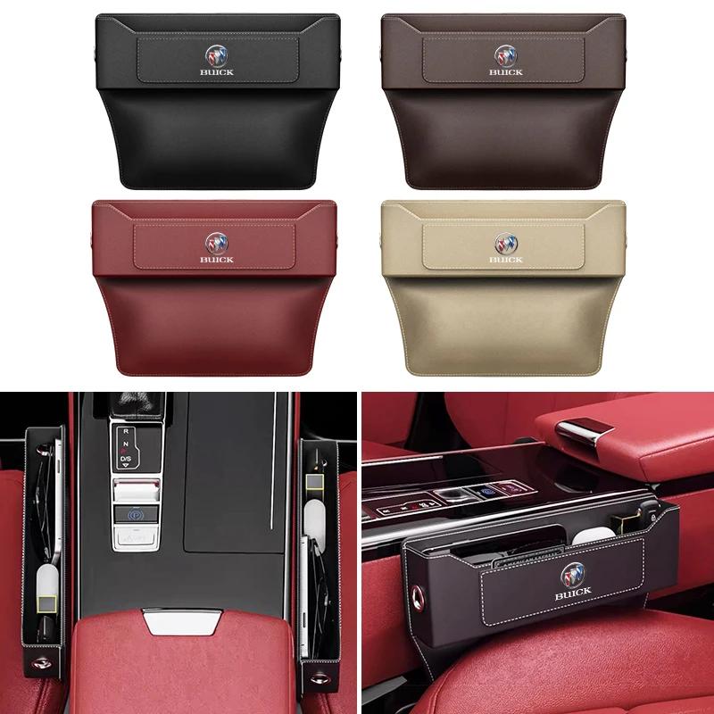 QPM1 Car Seat Gap Storage Box Leather Crevice Side Pocket Wallet For Buick Century Excelle XT Envision Verano Regal Encore enclave