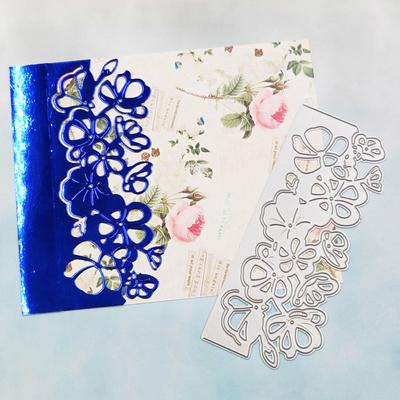 Flores Borboleta Cartão de felicitações Renda Metal Corte Dies para Scrapbooking Relevo Estênceis Cartão Fazendo Artesanato Decoração
