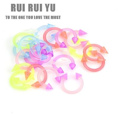 RUI RUI YU Unisex Silicone Pointed Nose Rings U Shape Nose Rings Studs Luminous Jewelry