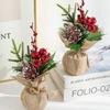 1/3 Stück Künstliche Pflanzen Blumen Haus Wohnzimmer Festival Außen Garten Hochzeitsdeko Weihnachtsbaumkranz Topfen DIY Geschenke