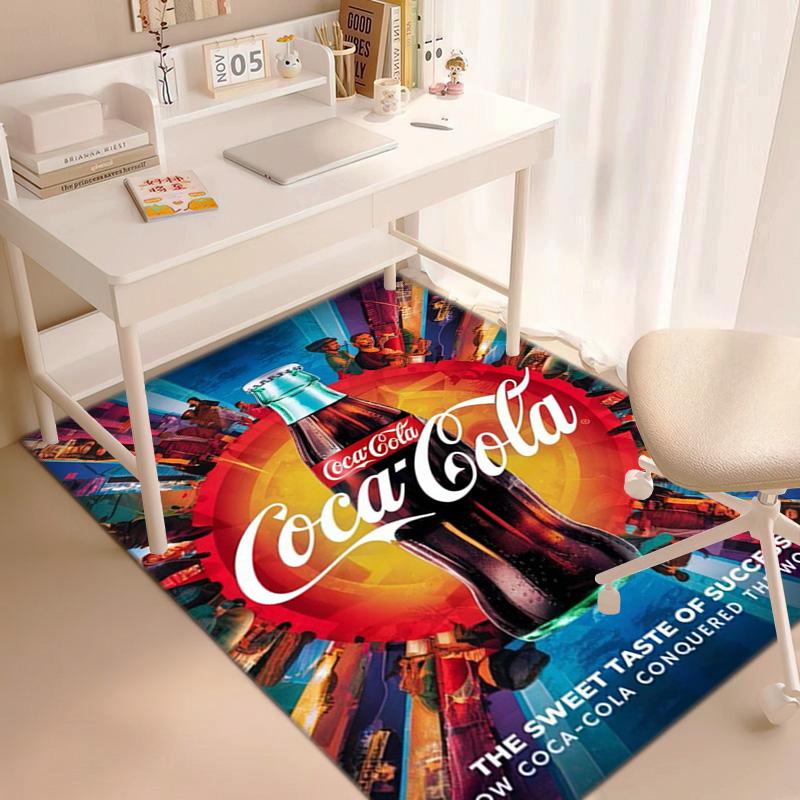 Christmas Gift Halloween Themed Cola Beverage Coca Cola Carpet Is Suitable for Living Room and Bedroom Doormats Office Balcony Decorative Carpet V26
