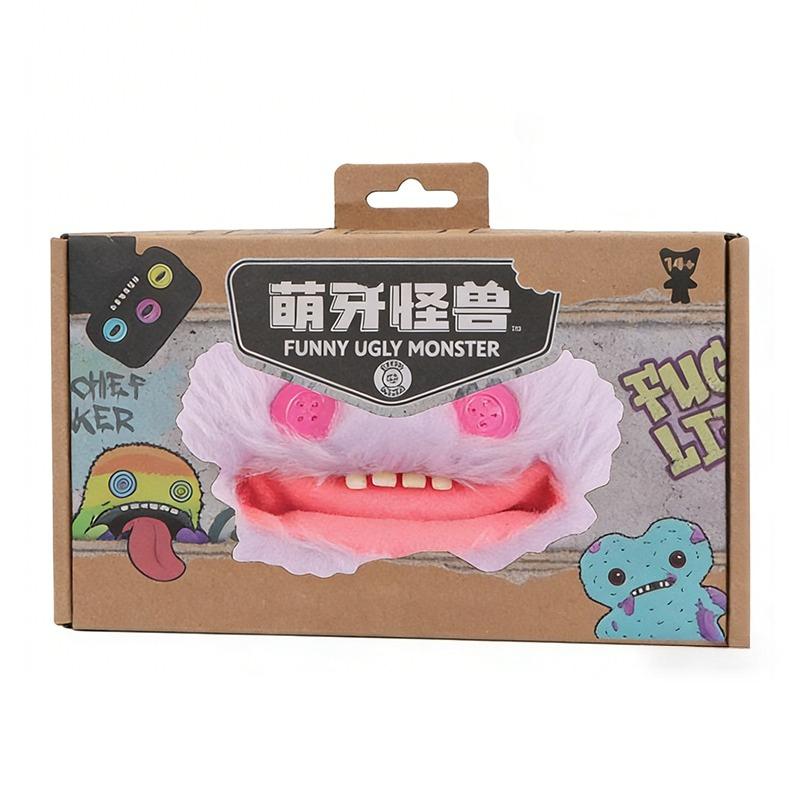 Plush Crossbody Bag Cartoon Cute Tooth Monster Big Head Series Purple Laughter Ugly Funny Storage Bags Portable Gifts