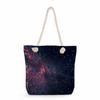 Starry sky print thick rope single-shoulder beach bag 7285 CLE