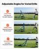 Soccer Rebounder Net, Quick-Switch Angle Soccer Goal Rebounder for Control, Passing Practice, Heavy-Duty Iron Frame & PE Net, Easy Setup Ball Training
