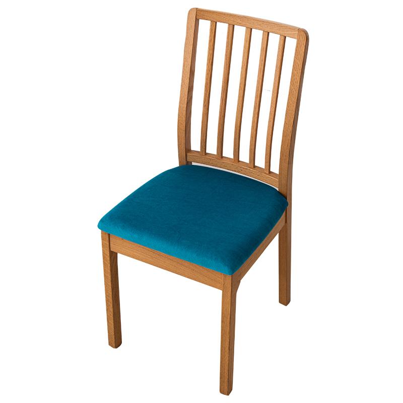 Velvet Stretch Fit Chair Seat Covers,Soft Solid Color Dining Chair Cover Removable Washable Chair Protector for Kitchen, Hotel