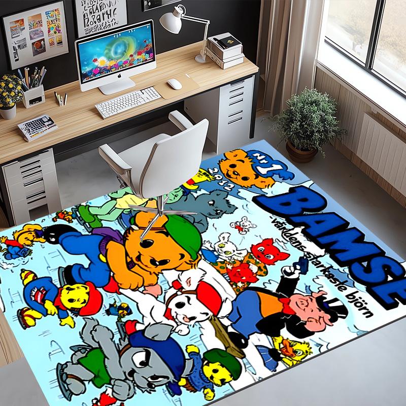 Bamse Pattern Rug, Indoor/Outdoor Mat, for Picnic, Gameroom, Bedroom, Office, Living Room, Home Decor Carpet, Birthday Gift