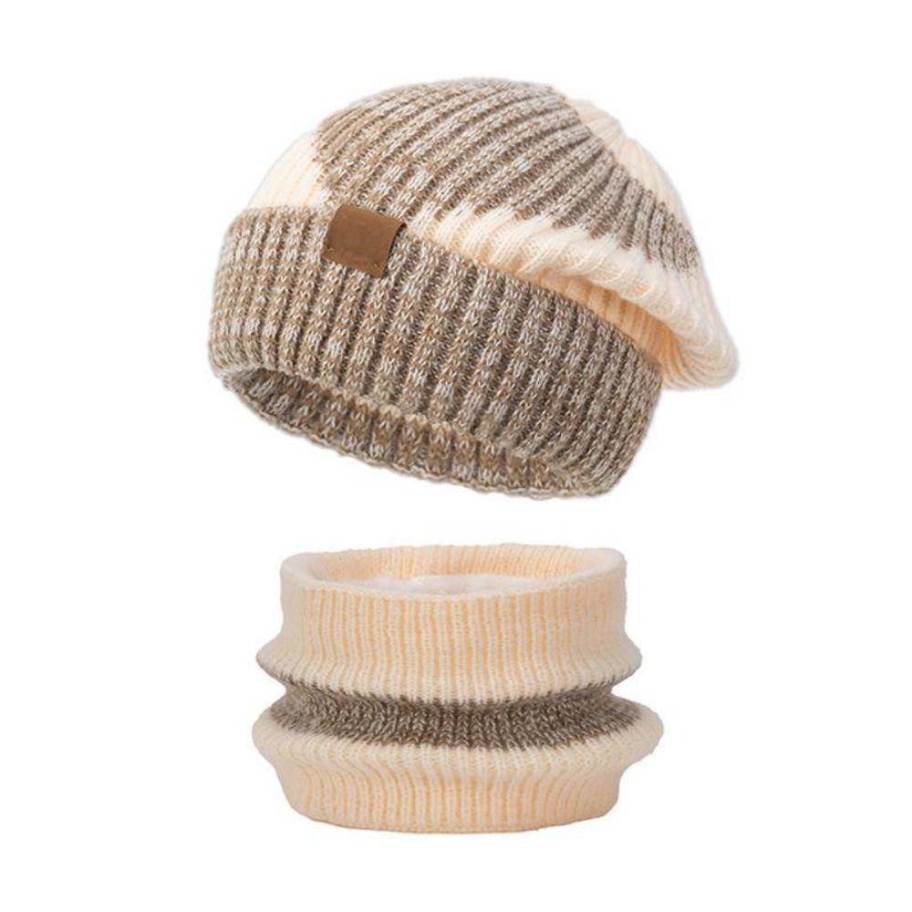 Windproof Beanie Hat Soft Ear Protection Fashion Winter Hat Scarf Set for Women