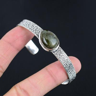 Womens Day Sale 925 Silver Labradorite Stone Sister Artisan New Bangle Bracelet
