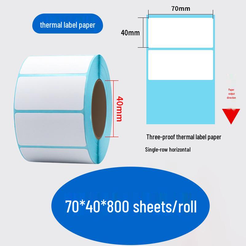 Durable Self-Adhesive Thermal Label Paper for Electronic Scales - Barcode Stickers (Sizes: 80x60, 50x40, 30)