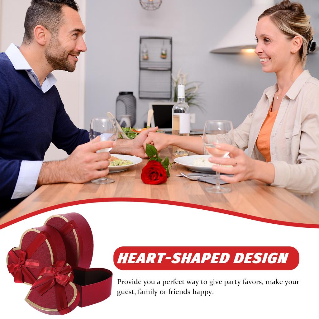 3 Pcs Gift Box Red Boxes with Lids for Present Wrapping Gifts Floral Luxury Perfume