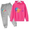 Kids Hoodie Pink Letters Print Coat Boy Girl Toddler 3-12 Years Charming Casual Clothing Top+Pants 2P Leisure Sports Fashion Set