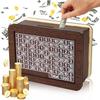 Unique Wooden Money Box With Counter Perfect For Saving Dollars And Euros Style With